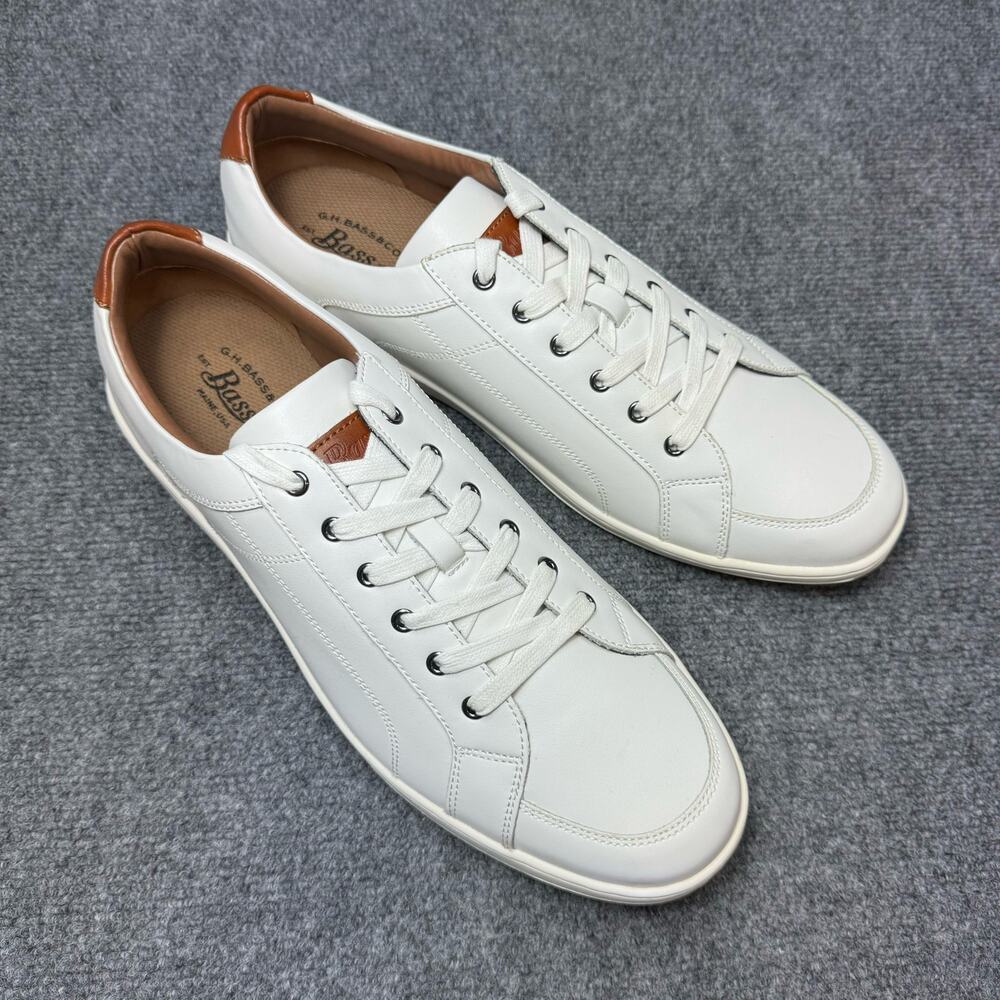 Bass Landon Mens Casual‎ Shoes Sneakers Size 13 M White Brown